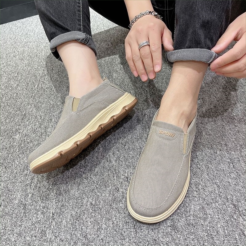 回力新款一脚蹬男鞋秋季透气爸爸鞋休闲懒人老北京布鞋帆布鞋男款