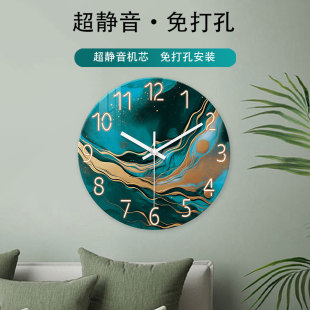 艺术流彩个性 北欧风钟表挂钟2025新款 化设计高颜值轻奢石英钟挂墙