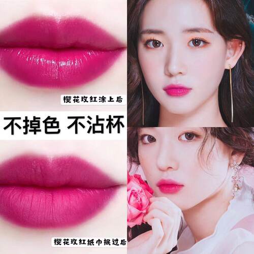 390掉色口红保湿不沾杯火龙果