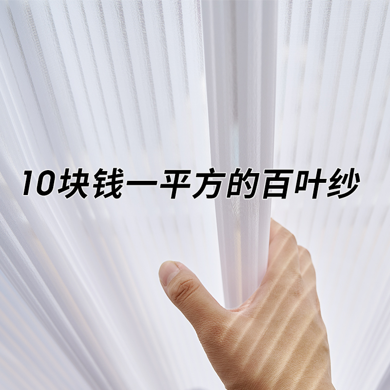 2024新款竖百叶纱帘梦幻窗帘卧室透光不透人窗纱白色阳台客厅遮阳