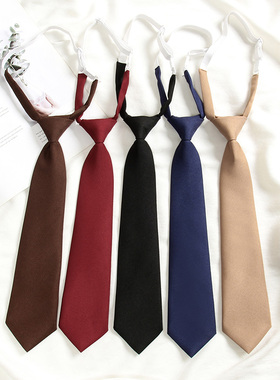 日系学院风领带jk懒人免打黑色衬衫男配饰红色领结女学士服蝴蝶结