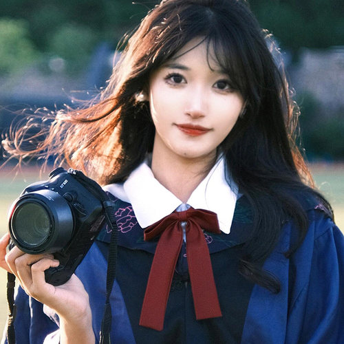 学士服毕业照jk红色领结蝴蝶结