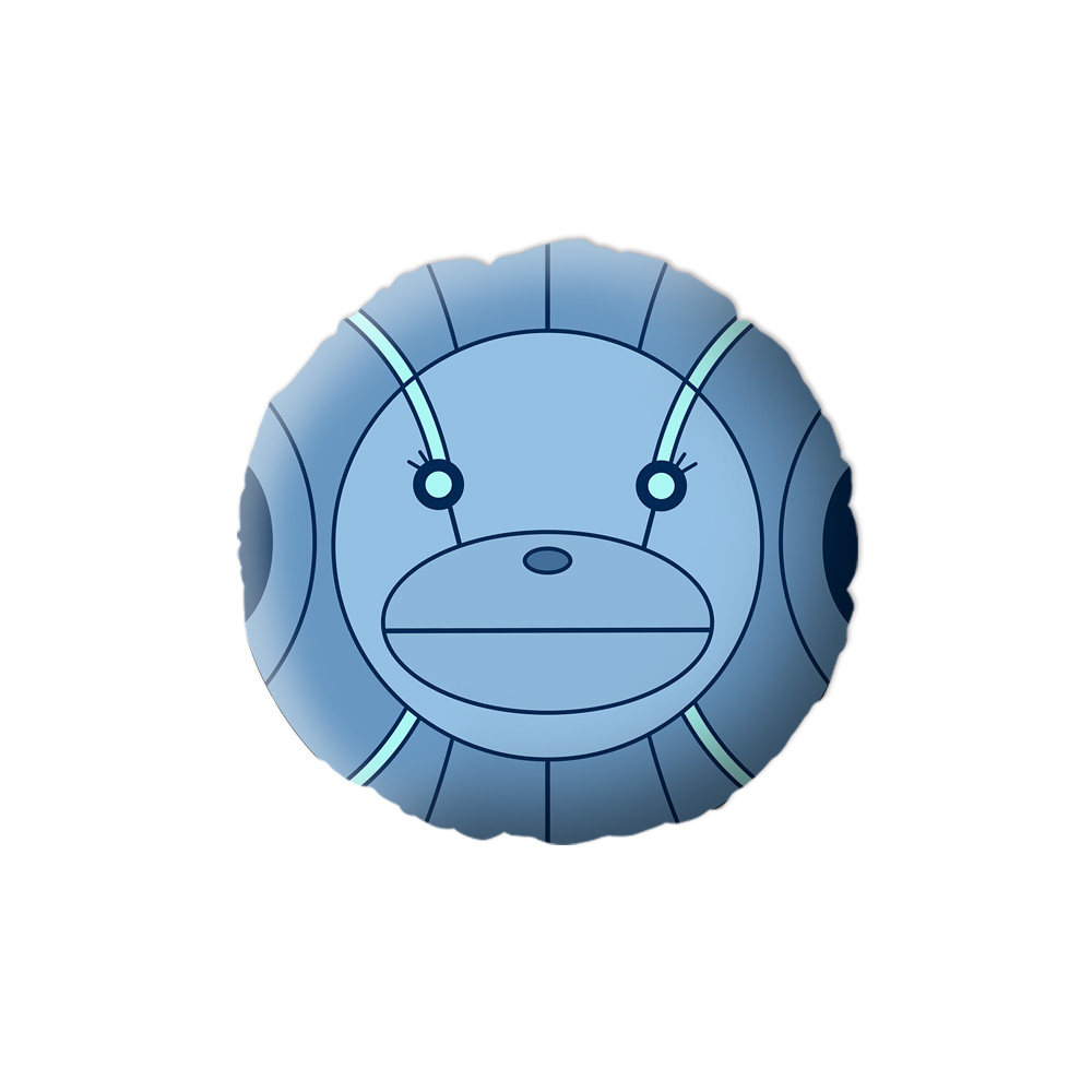 正品尚萌全员恶玉机器人动漫周边二次元圆形小抱枕沙发双面毛绒靠