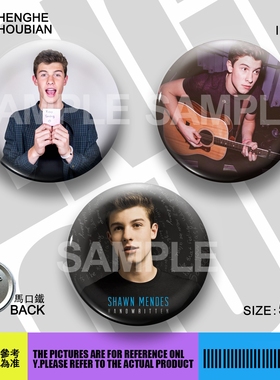 shawn mendes 肖恩·蒙德兹周边应援吧唧胸章胸针马口铁徽章谷子