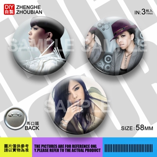 张惠妹周边应援吧唧胸章胸针马口铁徽章谷子生日礼物来图定制