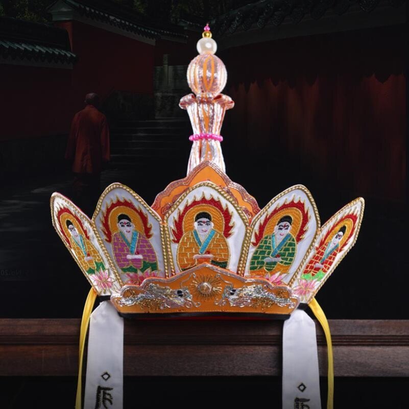 尚远毗卢帽法师帽双龙绣僧用品僧帽请法器赠五佛冠加桶纯手工打造