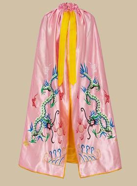 新款寺庙财神佛像装饰披风关公佛衣佛袍双龙刺绣披肩黑色斗篷仙家