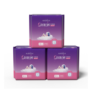 【安睡裤5条+卫生巾5片】软风研究社奢睡裤女经期用防侧漏安心裤