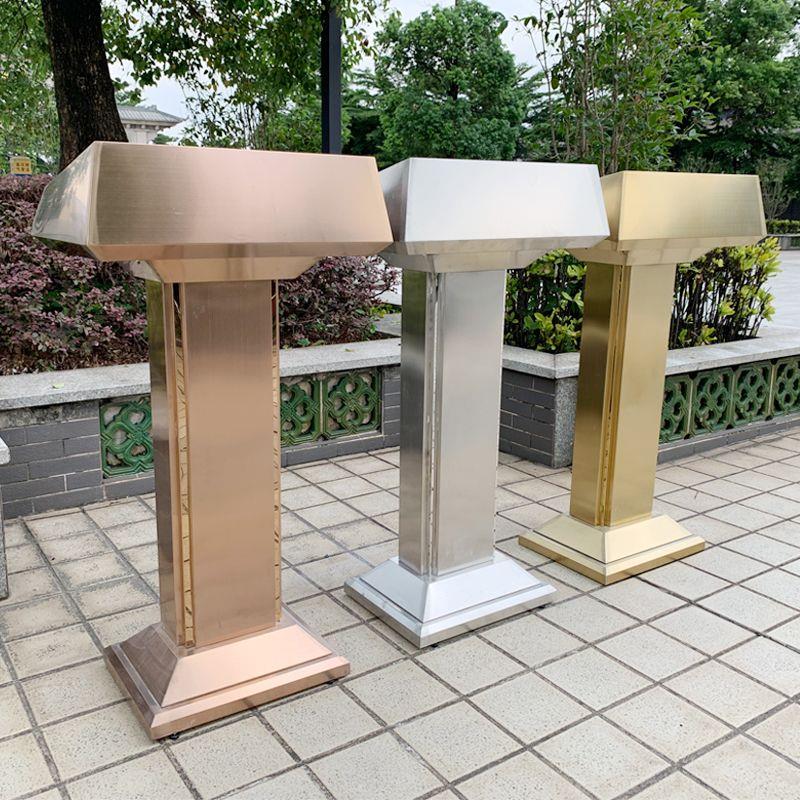 包邮不锈钢演讲台饭厅迎宾台接待台泊车咨客台物业登记礼宾保安台