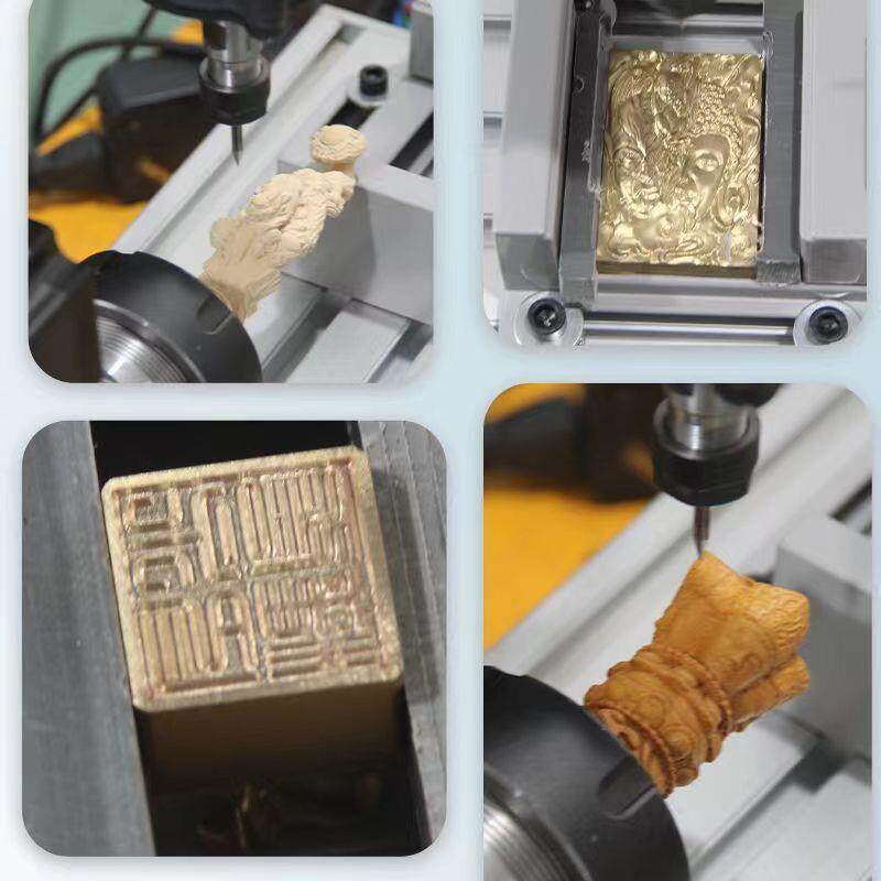 精雕机雕刻机小型电磨机玉石木雕铜雕金属刻章电脑全自动四轴五轴