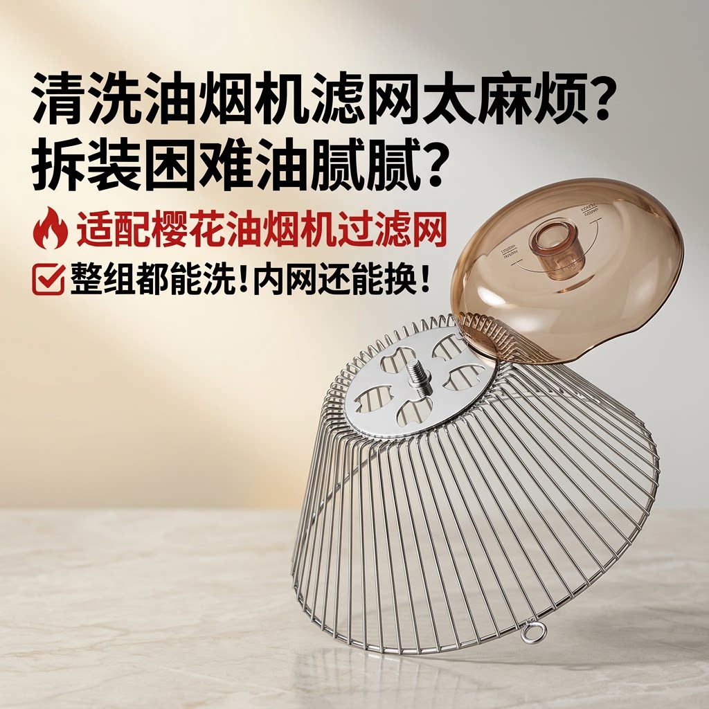 适用樱花抽油烟机网罩过滤网通用吸油烟机配件油烟机防油罩接油盒