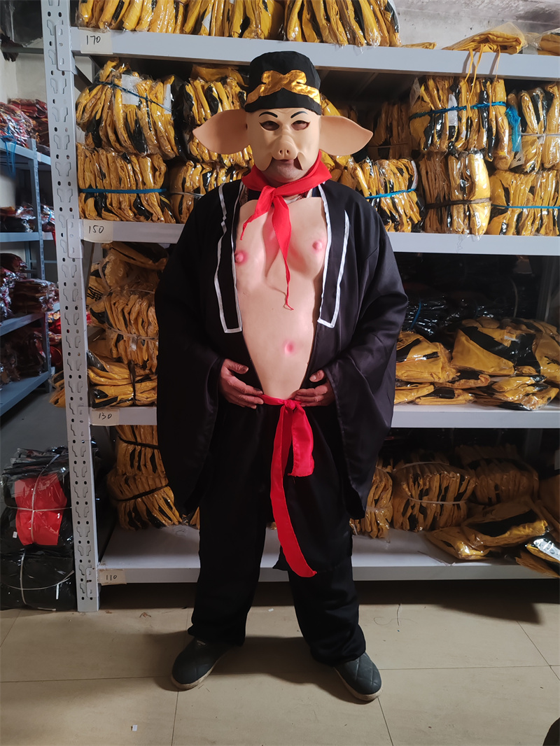 西游记加大加肥版猪八戒服装乳胶面具成人乳胶肚皮定制版八戒衣服