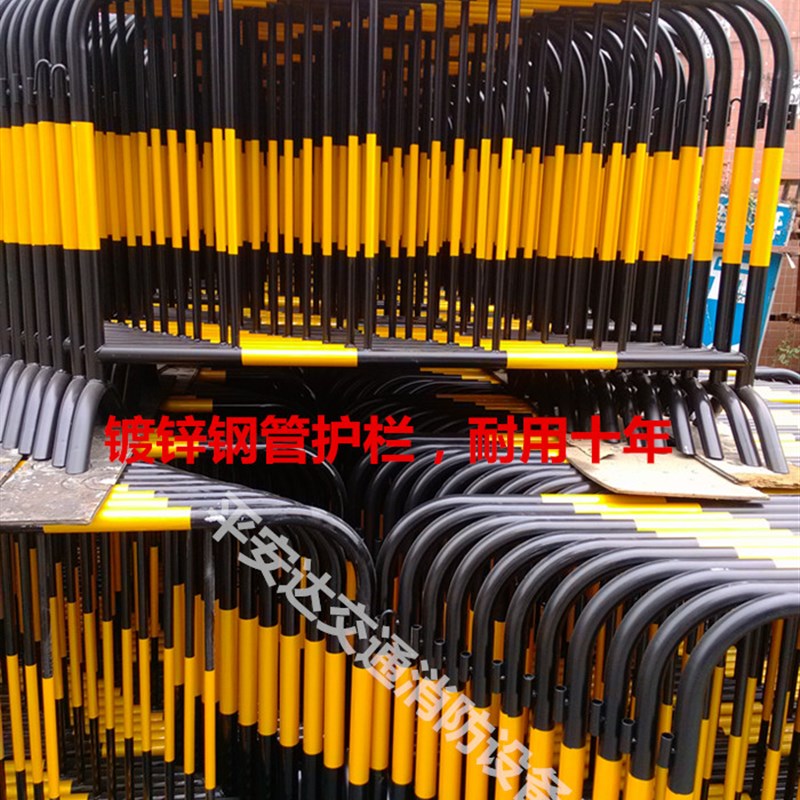 铁马护栏 镀锌管铁马 隔离栏黄黑施工胶马护栏 铁马围栏 深圳工厂