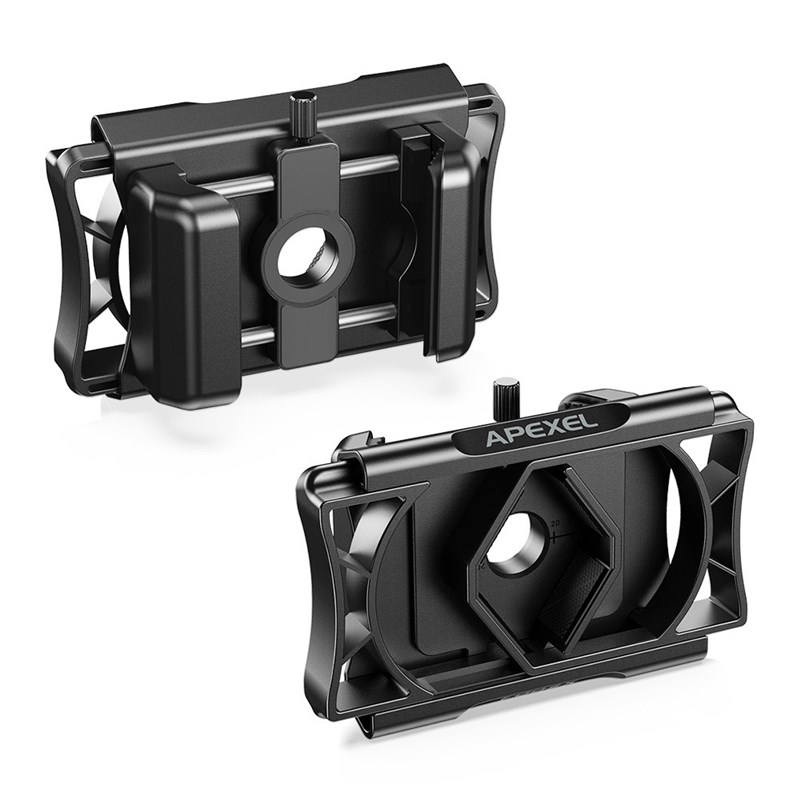 新款升级望远镜目镜连接器360度旋转双筒单筒手机夹 横竖屏拍照录