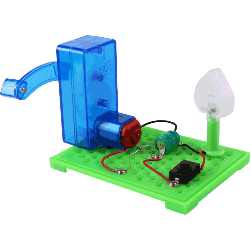 透明手摇发电机模型中学生自制便携式直流发电机小型发动机电源初