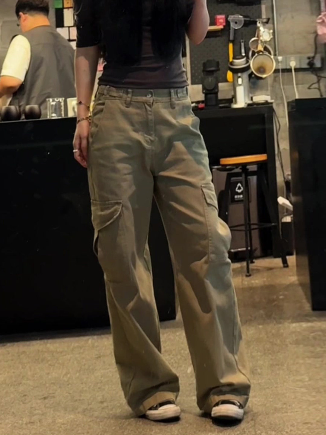 美式工装阔腿裤女2025秋季新款小个子高腰显瘦宽松休闲直筒长裤子,女装/女士精品,大码裤装,淘宝优惠券,粉丝福利购,淘宝优惠卷