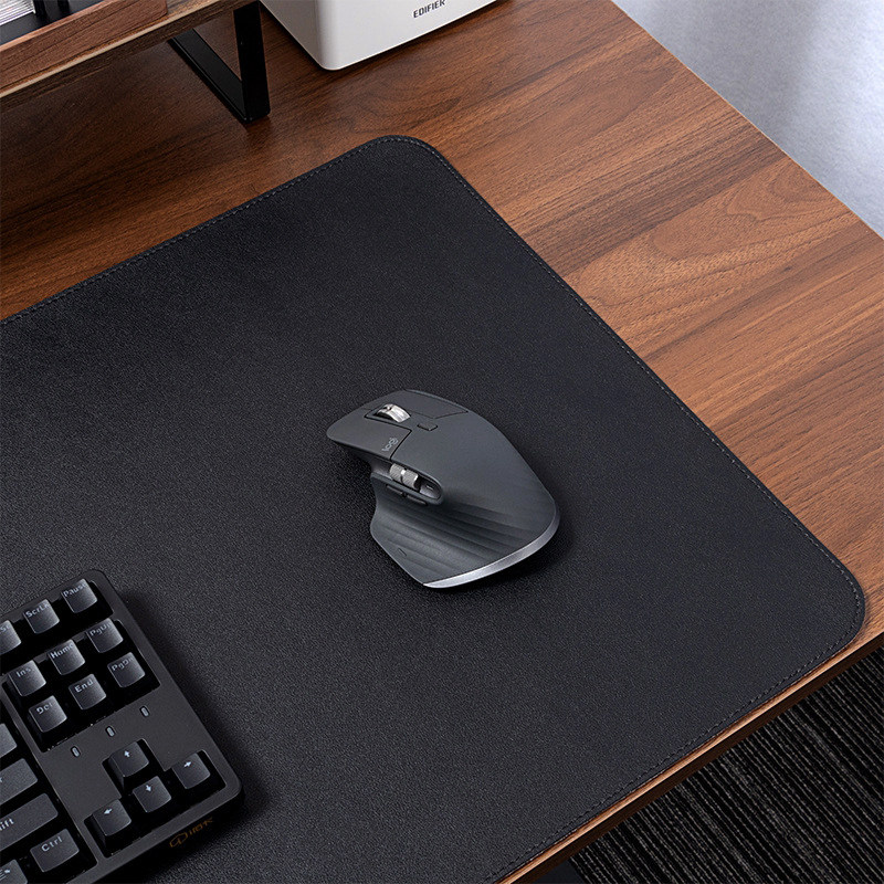 皮革鼠标垫纯色简约超大电脑桌垫键盘垫学生写字垫皮质办公书桌垫