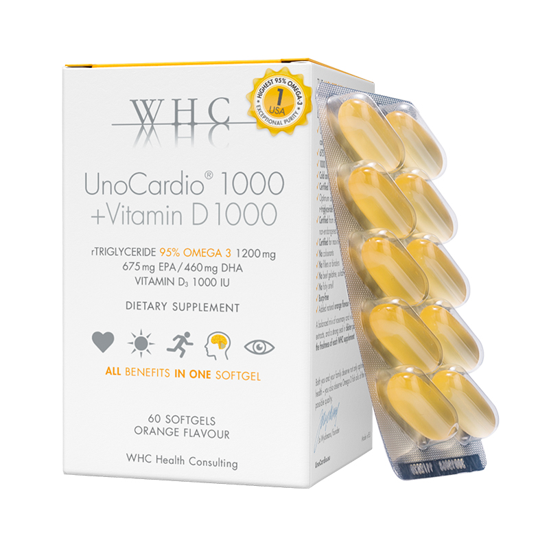 正品比利时WHC深海1000小千金鱼油60粒95%高纯度omega3维生素D