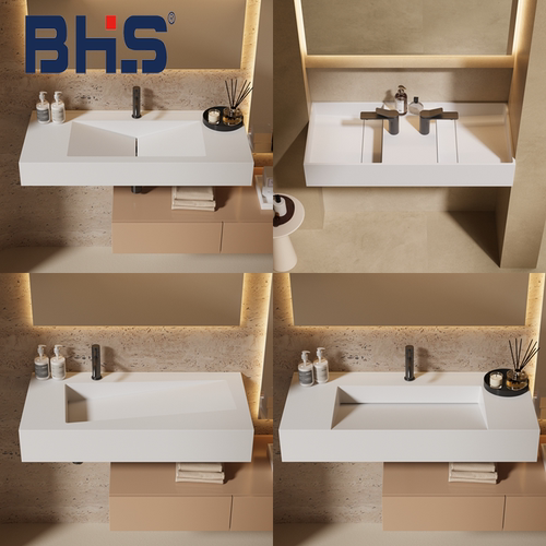 家用奶油风小户型人造石