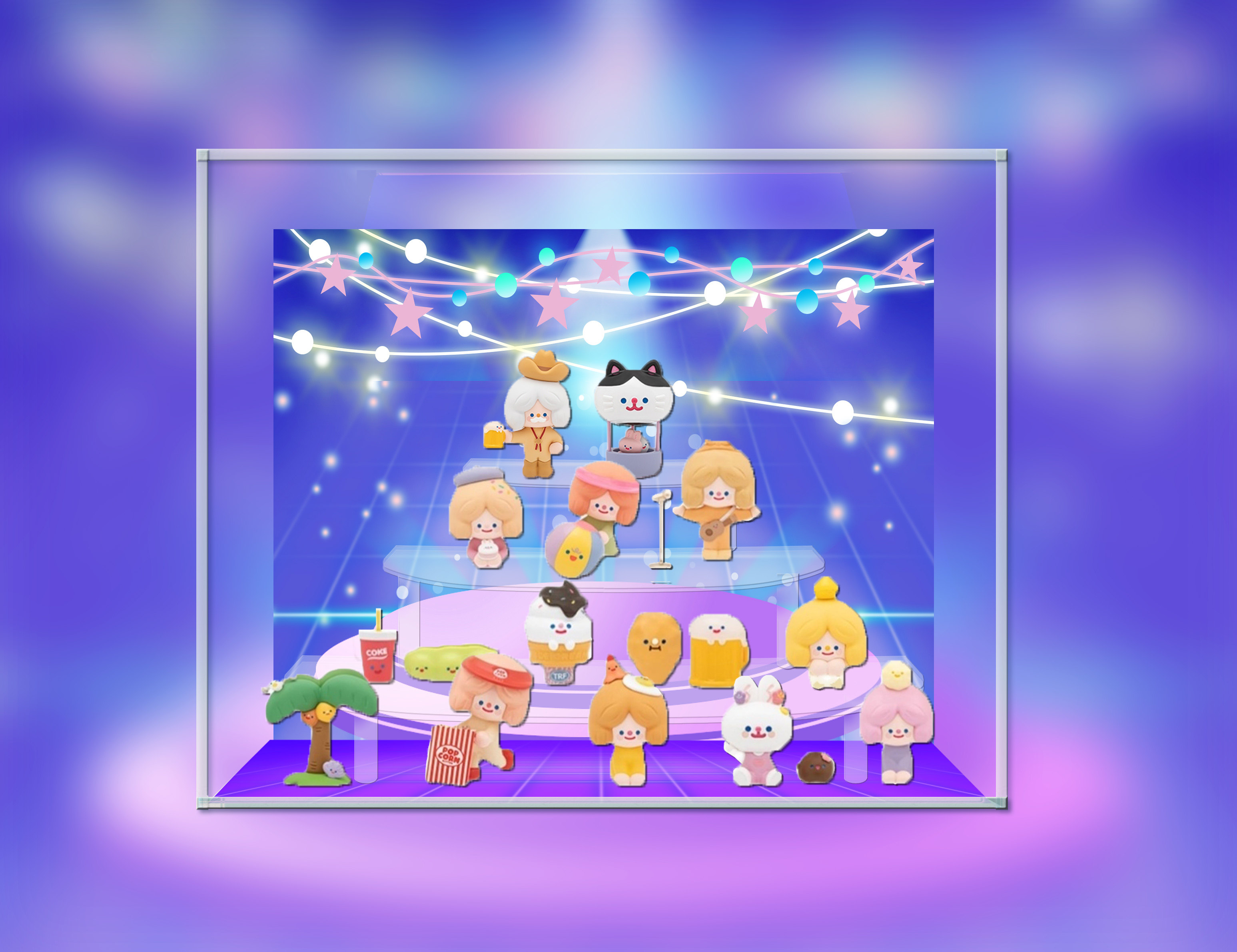 【方正】寻找独角兽rico海岛音乐节系列盲盒玩具公仔展示盒