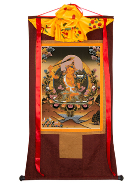 文殊菩萨装饰画家用供奉西藏仿手绘挂画藏传用品壁画藏式挂件唐卡