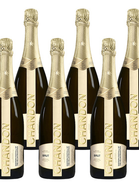 夏桐起泡酒ChandonBrut传统工艺天然高泡葡萄酒气泡酒750ml 6瓶