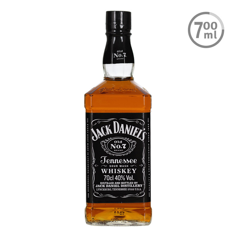 Jack Daniel's杰克丹尼田纳西州威士忌美国洋酒黑标可乐桶700ml