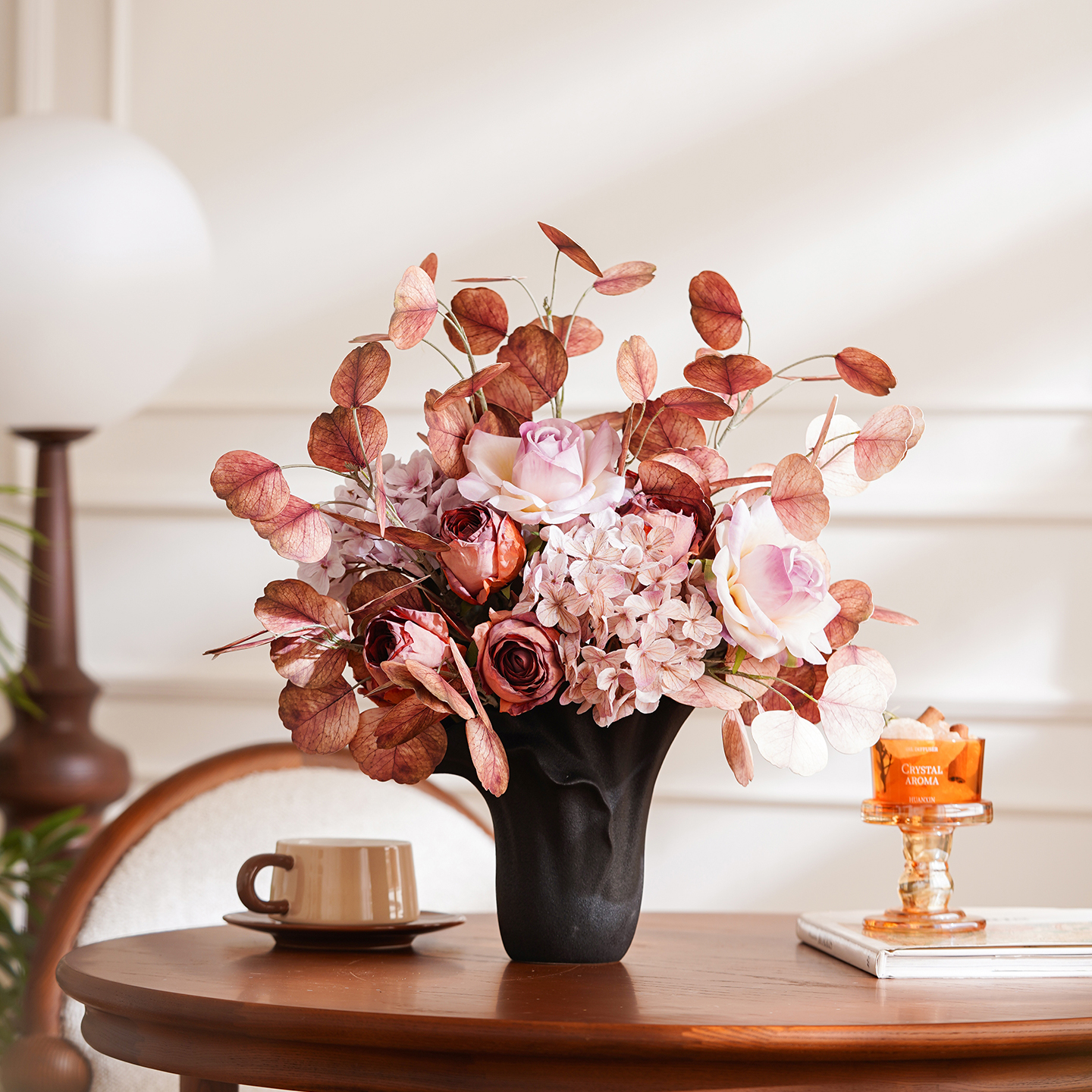 中古风高级感仿真花花束