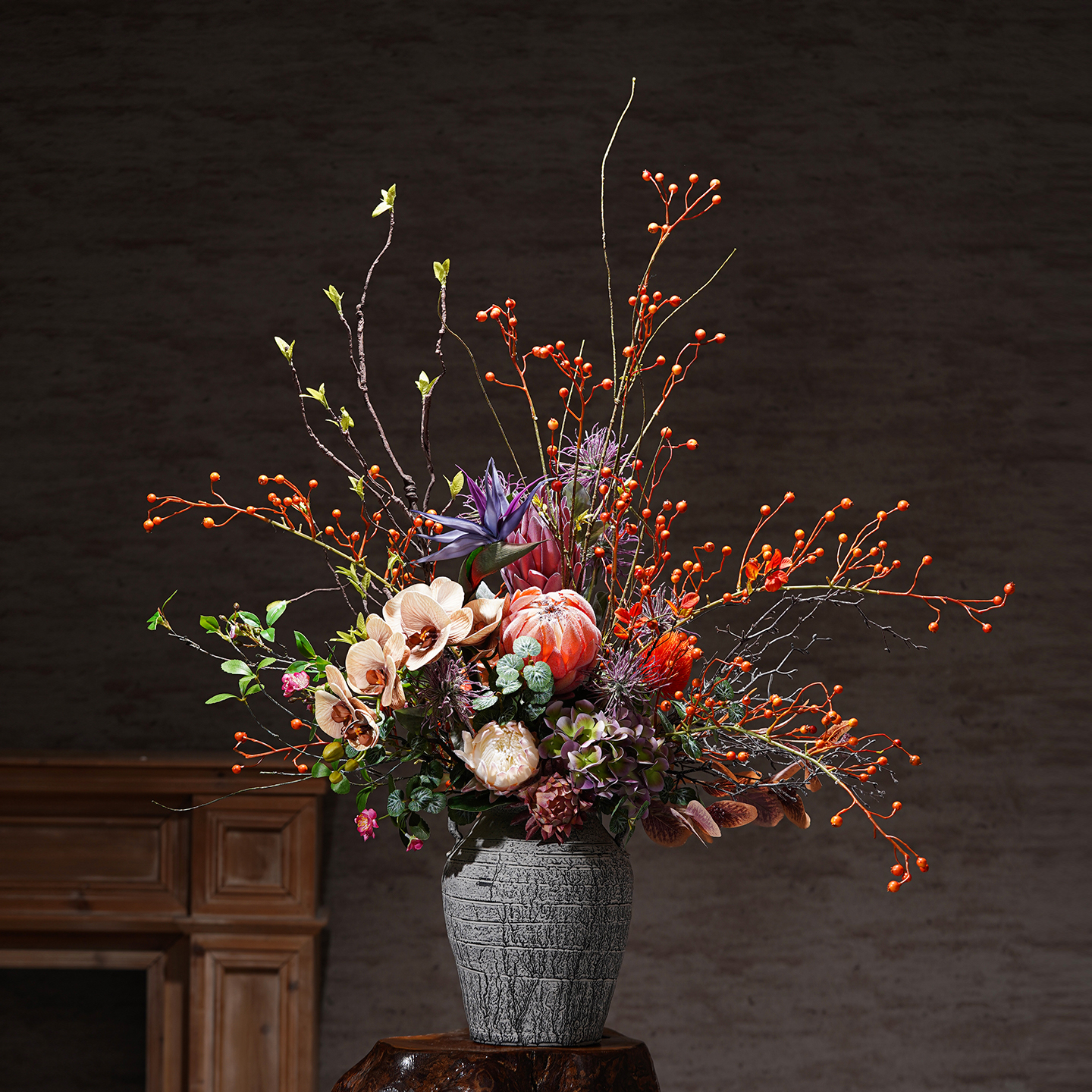 新中式高级感民宿装饰玄关陶瓷