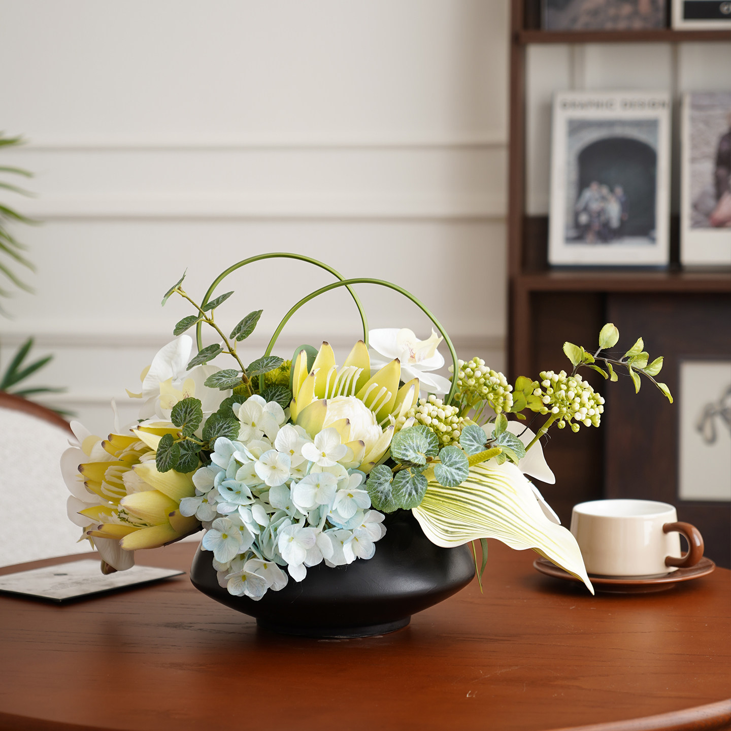 高级感仿真花艺摆件现代轻奢高端