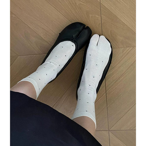 波点分趾中筒袜~适配 tabi 猪蹄鞋  清冷日系氛围感拉满