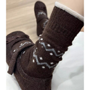 好复古的费尔岛羊毛袜！秋冬新款文艺中筒袜高级百搭加厚保暖日系