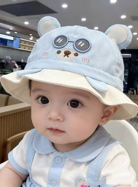 婴幼儿春秋薄款防晒遮阳渔夫帽
