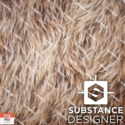 Substance Painter写实皮草毛皮动物人物毛发猫狗兔SP智能材质球