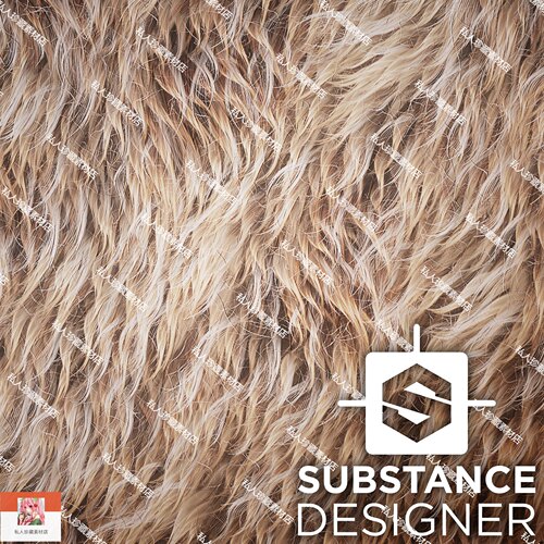 Substance Painter写实皮草毛皮动物人物毛发猫狗兔SP智能材质球