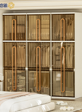 也雅简易衣柜卧室家用儿童成人收纳柜组装出租房用简约大容量衣橱