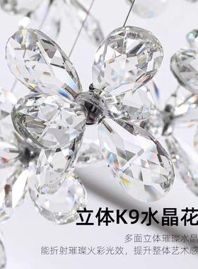 餐法式吸灯高感客厅大厅主灯水晶吊灯设计72676师复式别墅灯楼梯