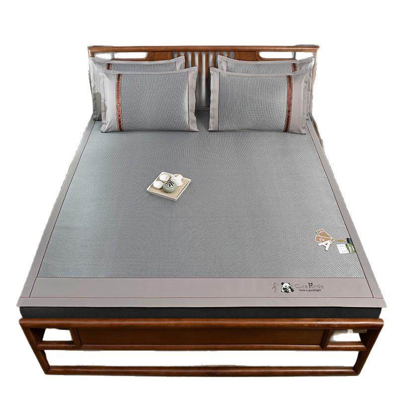 夏件季熊猫凉xmj-xn04席藤席冰丝凉席三套可水洗裸冰子睡席床笠款,床上用品,藤席,淘宝优惠券,粉丝福利购,淘宝优惠卷