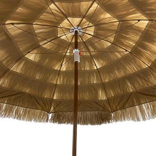 仿真稻草伞太阳伞8骨沙滩遮阳伞度假景点民宿园林茅草伞