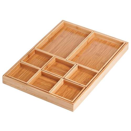 点围J0155炉煮茶竹木托盘新款九件套分格单拿托盘心盘盘干果点实