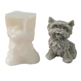 西高地狗香石薰蜡烛RS1-3207硅胶模具小动物狗滴胶膏装饰树摆件脂