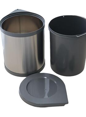 实力工厂房3L-1404嵌式入内旋垃圾桶厨隐藏式料塑收纳柜内垃圾桶