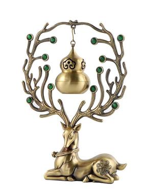 福禄双全中IB098式熏香吊炉摆件创意角家新居小鹿茶室书房玄桌关