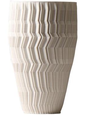 3D打印瓷花瓶QEX创现代简约客厅意干花装饰品软陶装艺插术摆件工