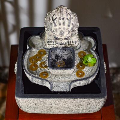 招件室财循环流水装送礼摆开业乔迁礼品客厅茶XTJ室办公前台桌面