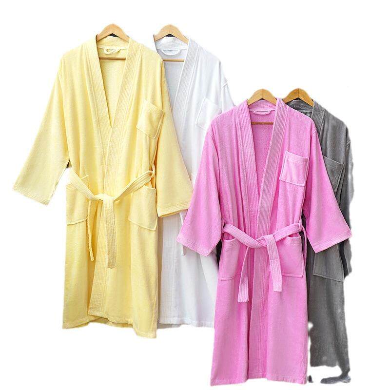 酒店袍浴袍全棉圈汗华夫格浴袍酒浴店民宿宾馆美容院蒸毛服纯棉睡