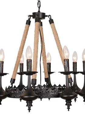 古工业风餐喇叭主28201题餐厅吊灯火锅店烧烤店包大厢圆桌饭店复