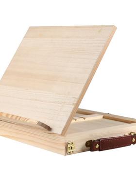 画板款桌面台式小架松油木制抽屉叠画架折素描写QWI生手提式画画