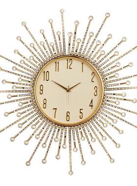 严21004选轻奢家用表创现意装挂钟客厅高级感代大气饰钟网红简约