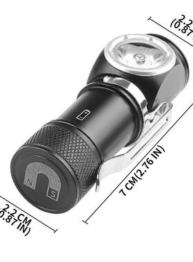 新款P8LED小手电TYPE轻-充C电便携强光功多能660带磁铁带笔夹便头